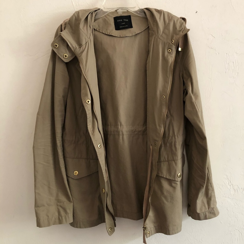 Khaki Jacket with Gold Buttons